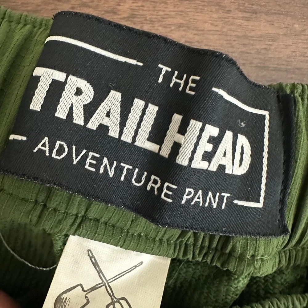 Coalatree Trailhead Adventure Pants Regular Green Ripstop Drawstring Mens L